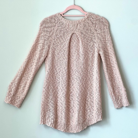 LF KATSUMI PINK KNIT SHEER SWEATER - Picture 2 of 2